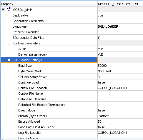 configuration properties dialog box