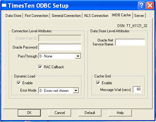 Cache conect attributes